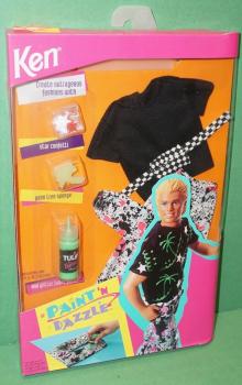 Mattel - Barbie - Paint 'n Dazzle - Ken Fashion - Black T-shirt - Tenue